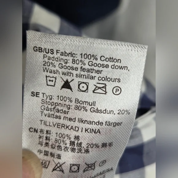 Hastens Size M Navy and White Down Boots /Bootie Slippers